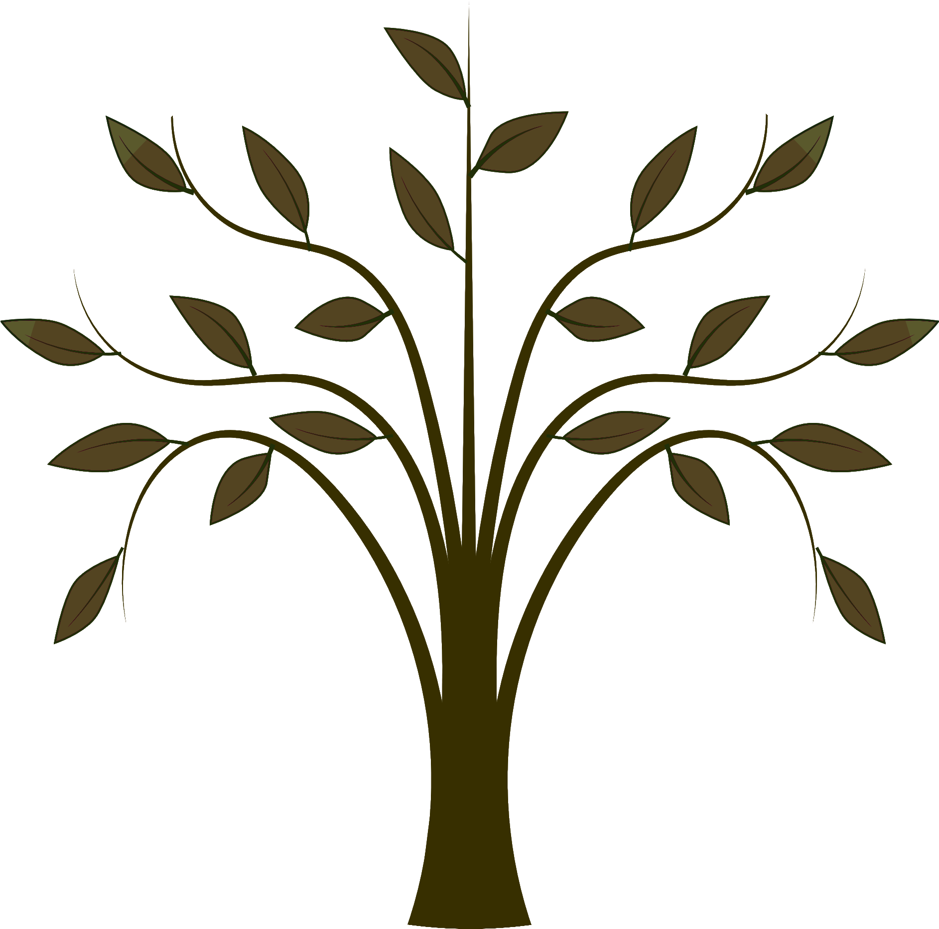 Decline Of Pollinators Threatens Food Supply - Cartoon Tree With Branches (1884x1920)