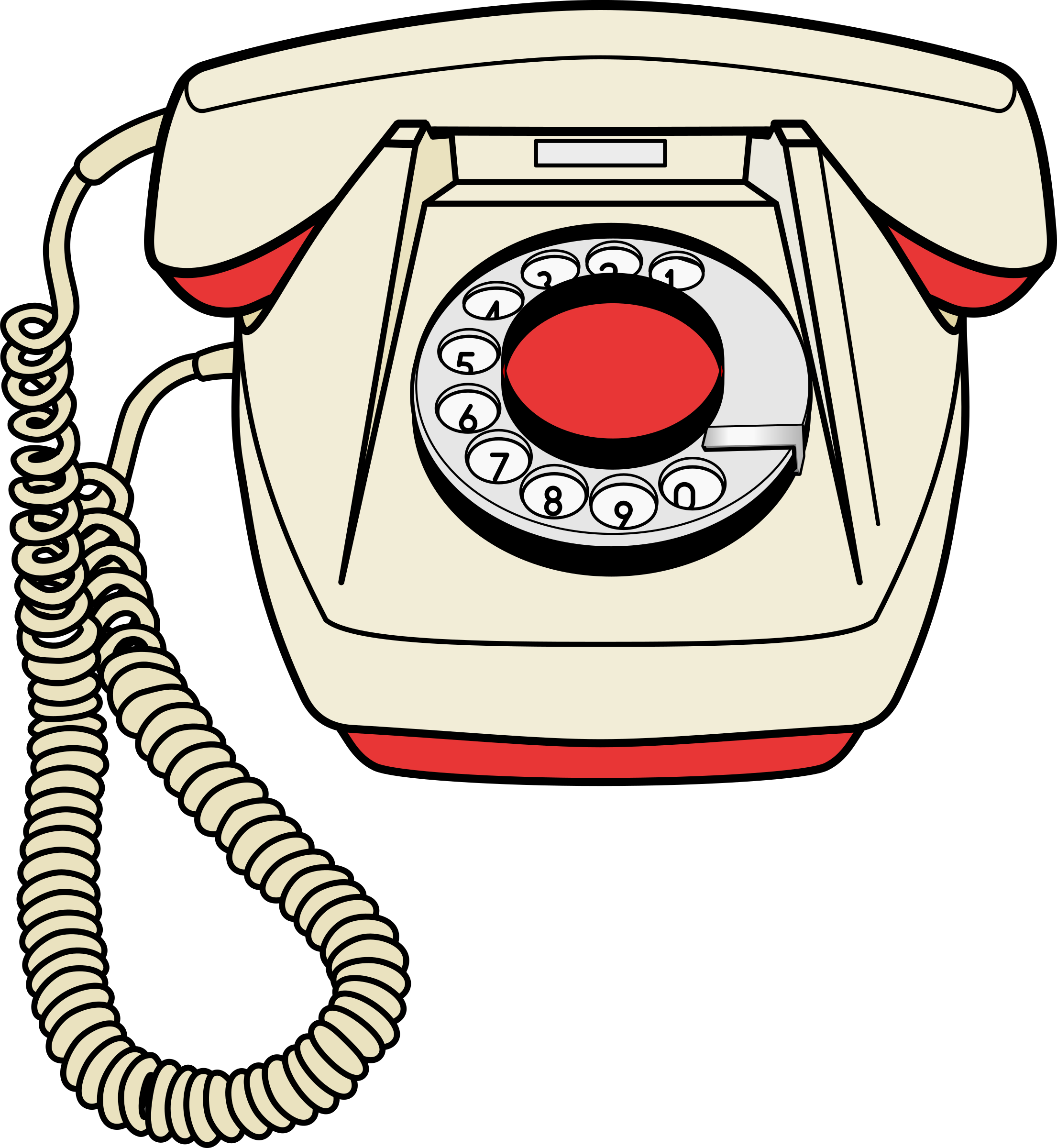 Big Image - Clip Art Of A Telephone (2210x2400)