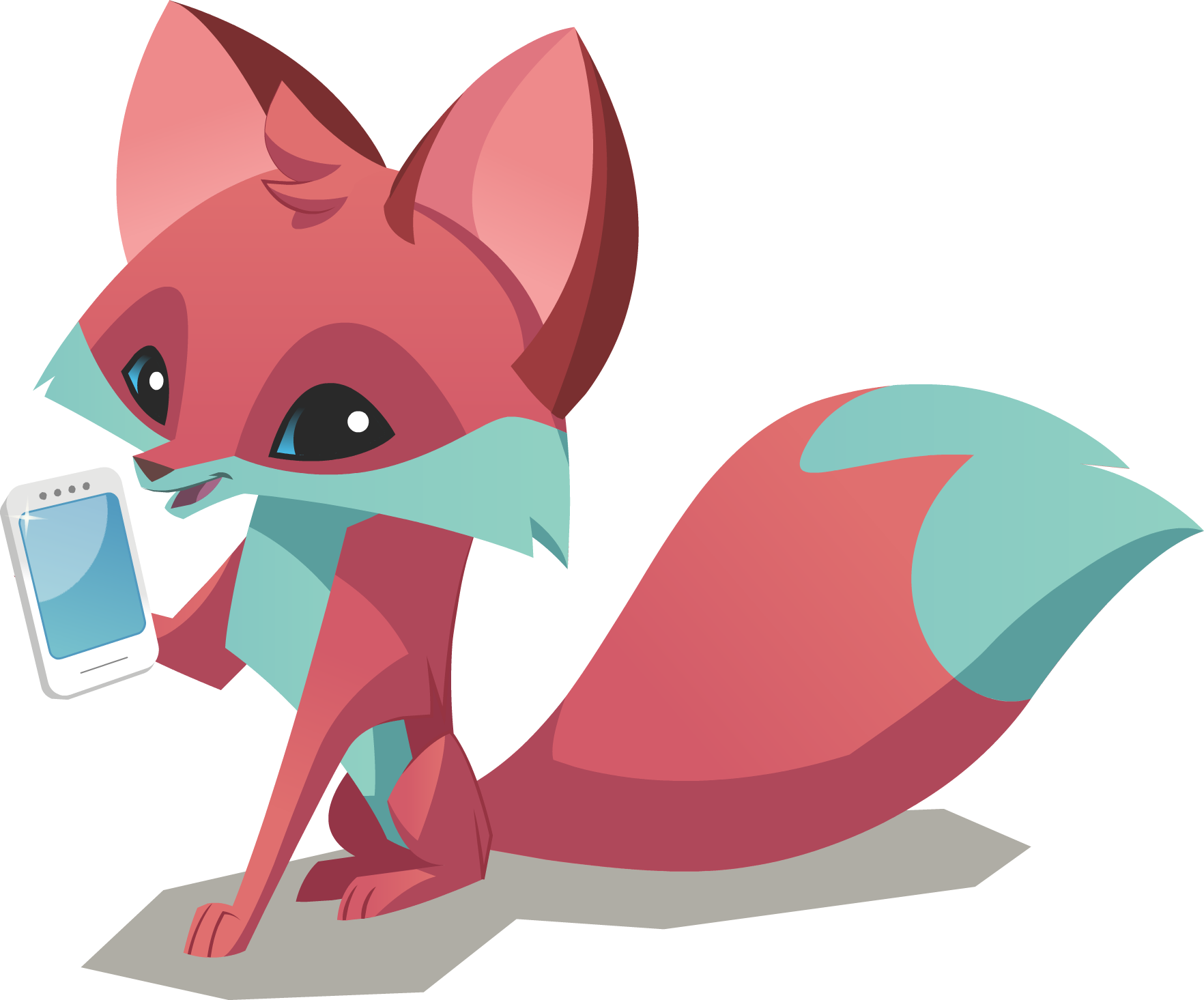 Fox Phone - Animal Jam Animals Fox (1764x1465)