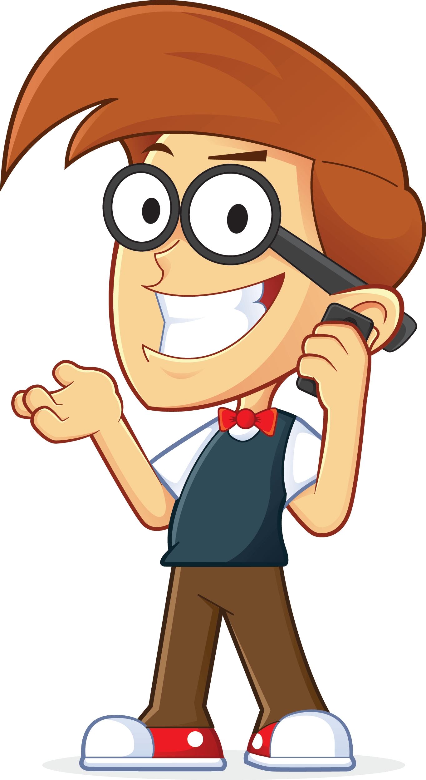 Free Nerd Geek Talking On Cell Phone People High Resolution - Simple Logic Crossword Puzzles [book] (1365x2498)