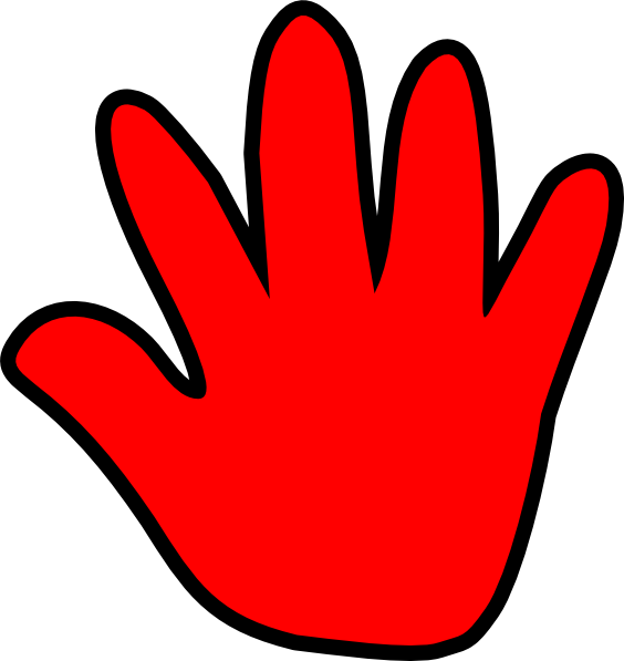 Handprint Clipart Right Hand - Handprint Clipart Right Hand (564x597)