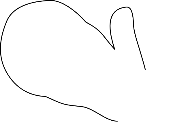Ghost Hand Outline Clip Art At Clker - Clip Art (600x456)