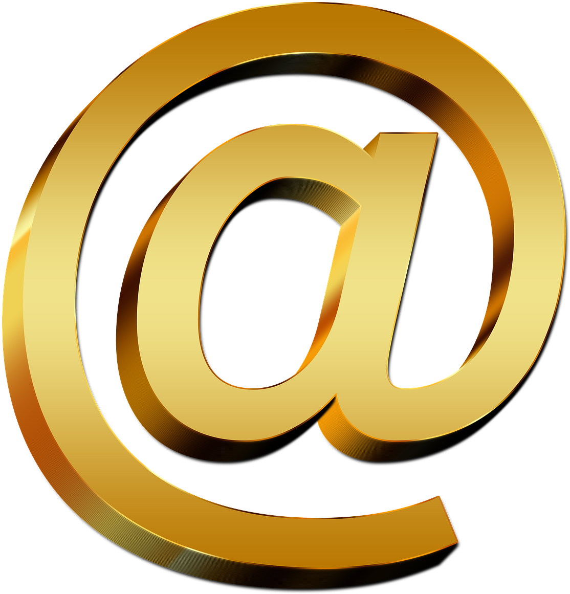 Download Png Image Report - Golden Email Png (1280x1280)