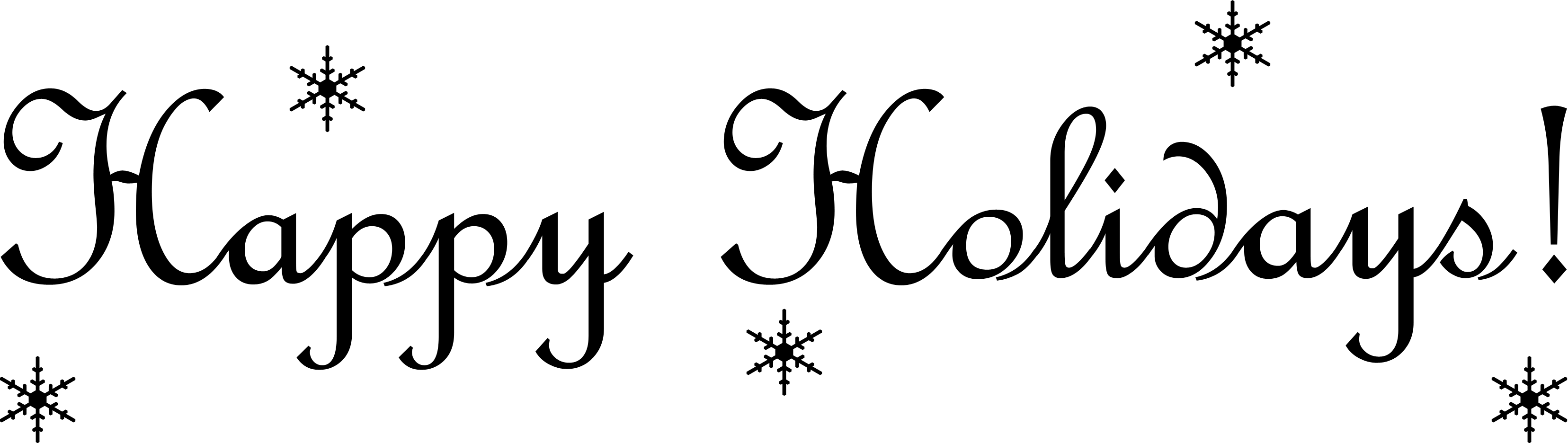 Surprising Email Signature Clip Art Medium Size - Happy Holidays Email Signature (3312x936)