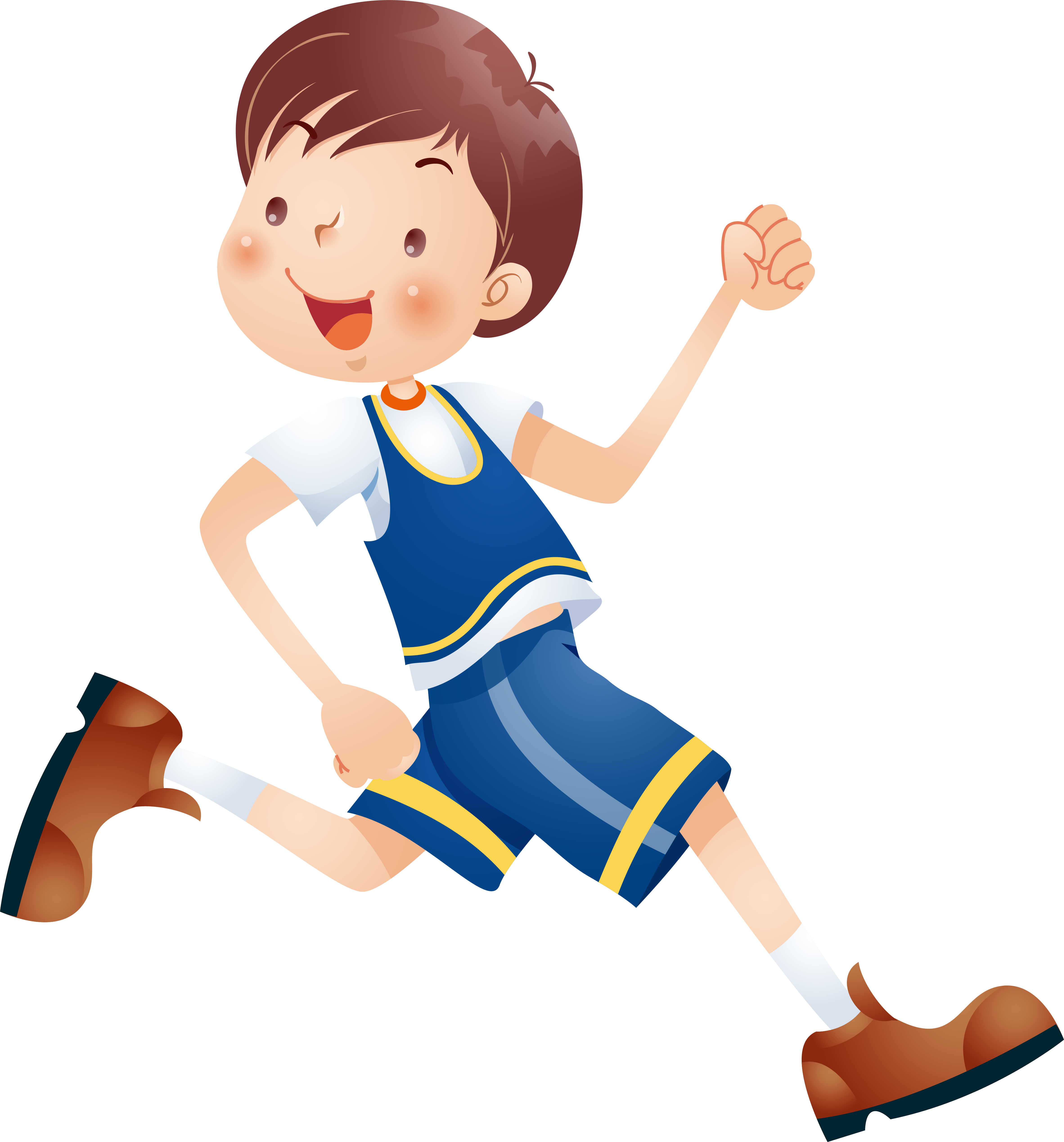 Child Cartoon Clip Art - Kids Running Png (4729x5079)