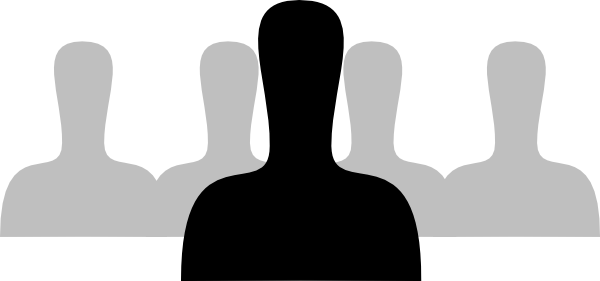 Group People Silhouette Svg Clip Arts 600 X 281 Px - Silhouette Of People Group (600x281)