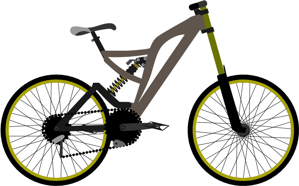 Mountain Bike Clip Art - Mountain Bike Pillow Case (1000x629)