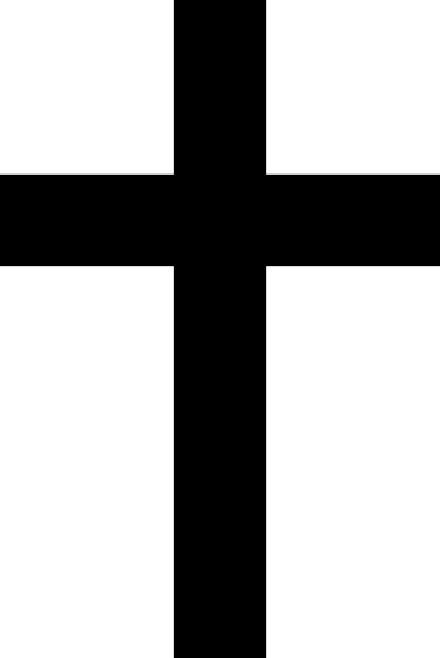 Black Cross Svg Clip Arts 396 X 592 Px - Christianity Cross (396x592)