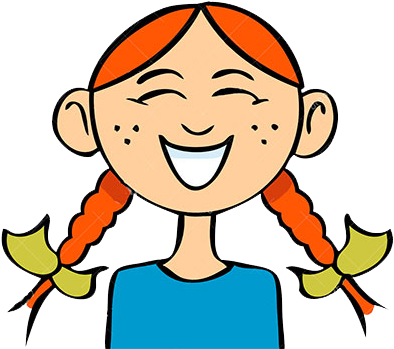 Funny Laughing Girl - Cartoon Picture Of A Girl Laughing (450x362)