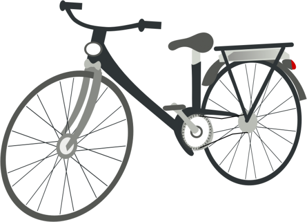 Download Free "bicycle Clipart Black And White 3" Png - Download Free "bicycle Clipart Black And White 3" Png (600x433)