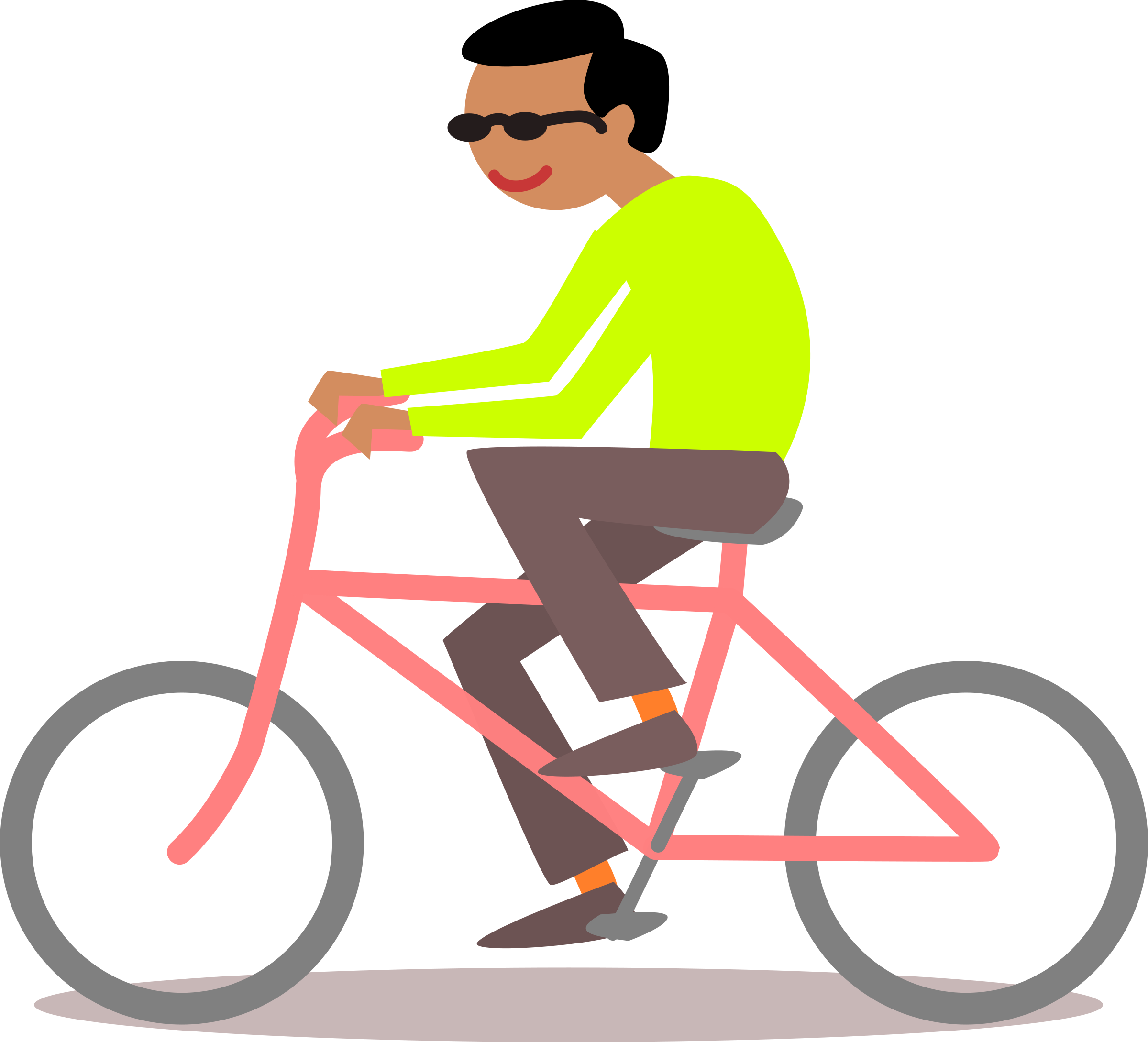 Big Image - Pedaling Bike Clipart (2400x2179)