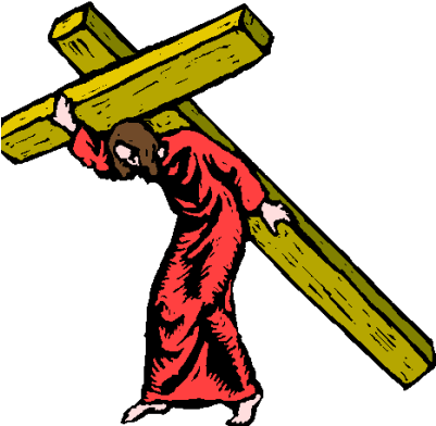 Jesus Carrying Cross Clipart - Good Friday Cross Png (400x400)