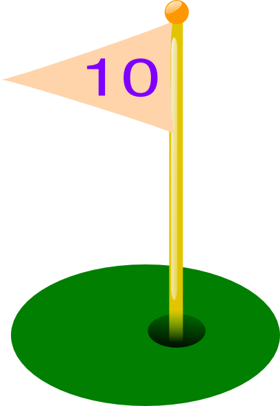 Golf Flag 10th Hole Clip Art At Clker - Golf Flag Hole 10 (408x591)