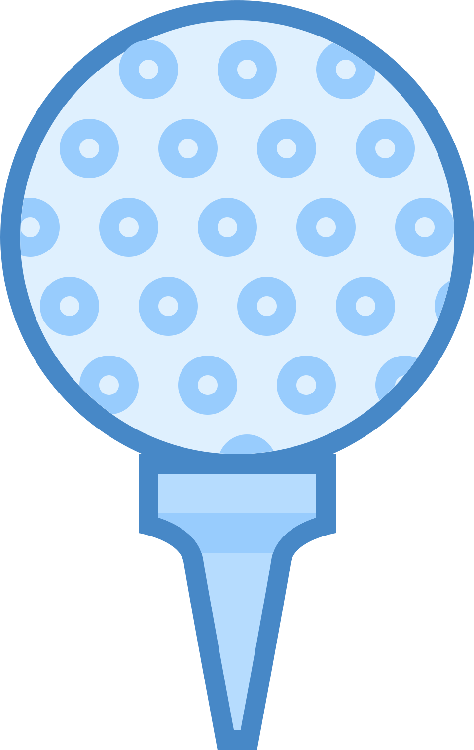 Golf Ball Icon Blue Png Clipart - Blue Golf Bag Transparent (1600x1600)