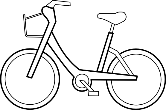 Bike Clipart Black And White - Cycle Black And White (555x370)