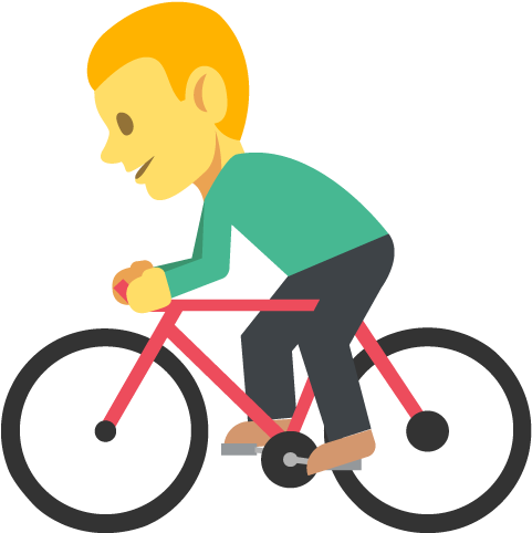 Bicyclist Emoji Vector Icon - Emoji Cycliste (512x512)