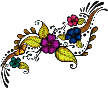 Flower Tattoo Design Clipart Png Images - Girls Tattoo Png (400x344)