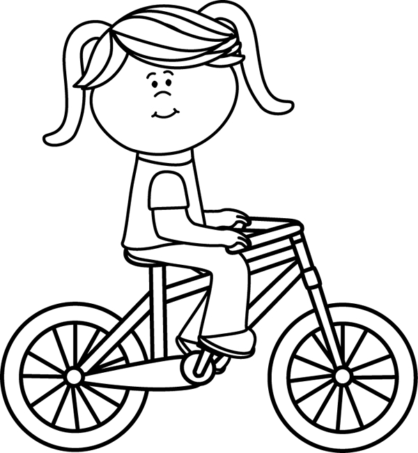 Download Free "riding Bicycle Clipart Black And White - Download Free "riding Bicycle Clipart Black And White (600x650)