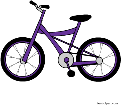 Free Purple Bicycle Clip Art Image - Bicycle (450x450)