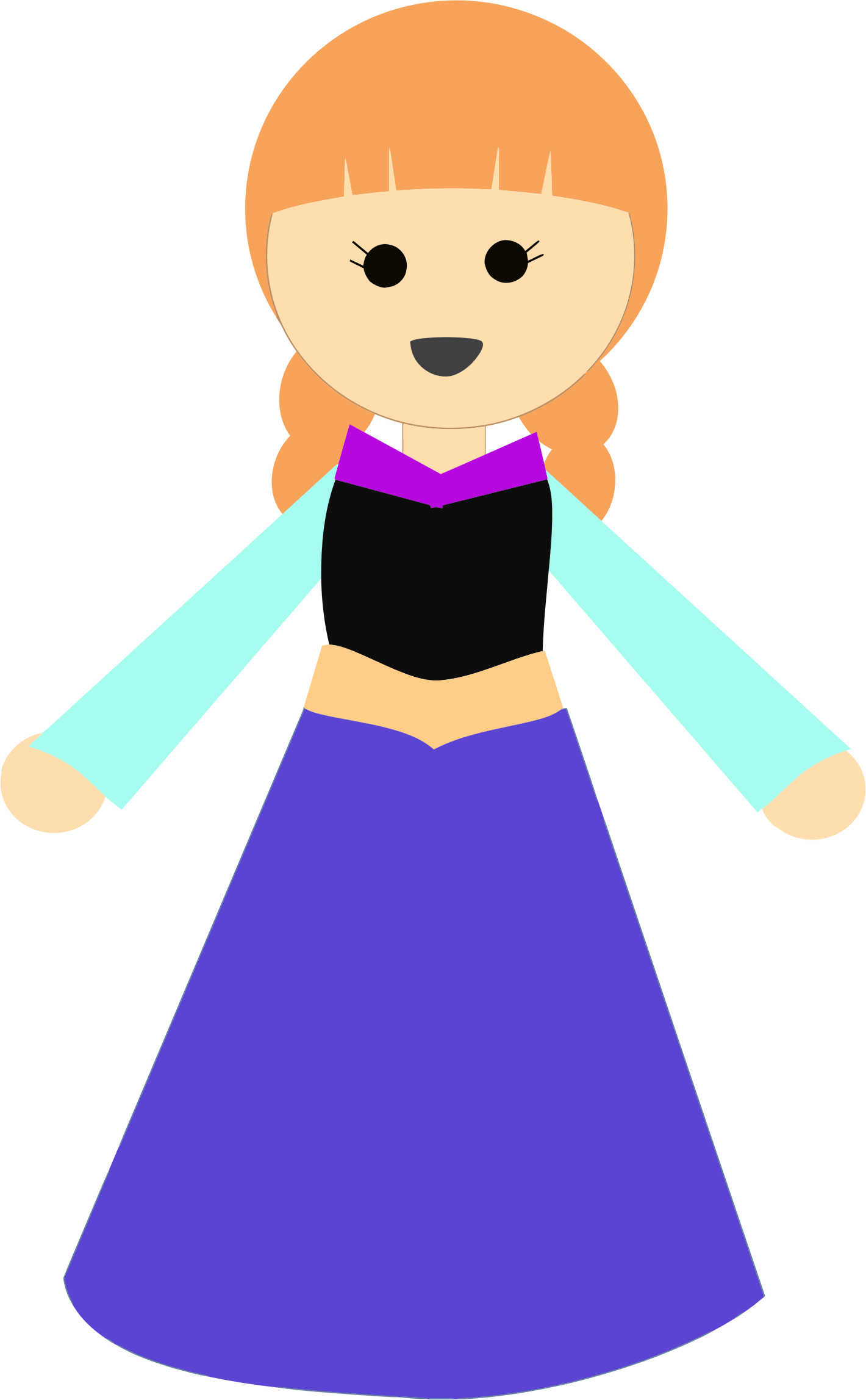 Big Image - Girl In Dress Clip Art Png (1420x2294)