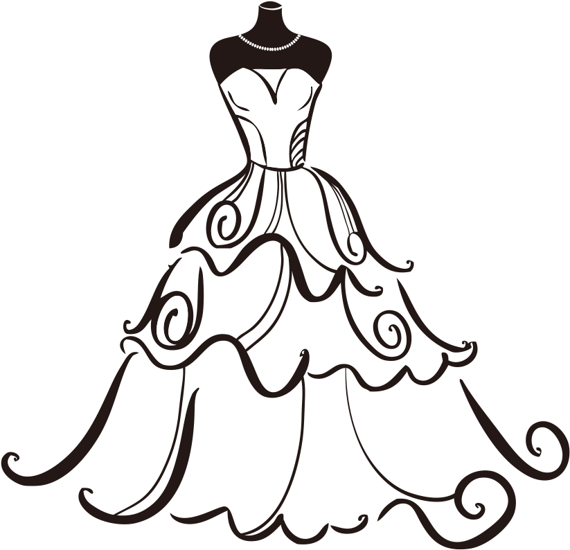 Wedding Dress Bride Clip Art - Bride Clip Art (1000x1000)