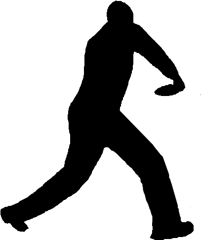Disc Golf Silhouette Drive - Illustration (421x509)