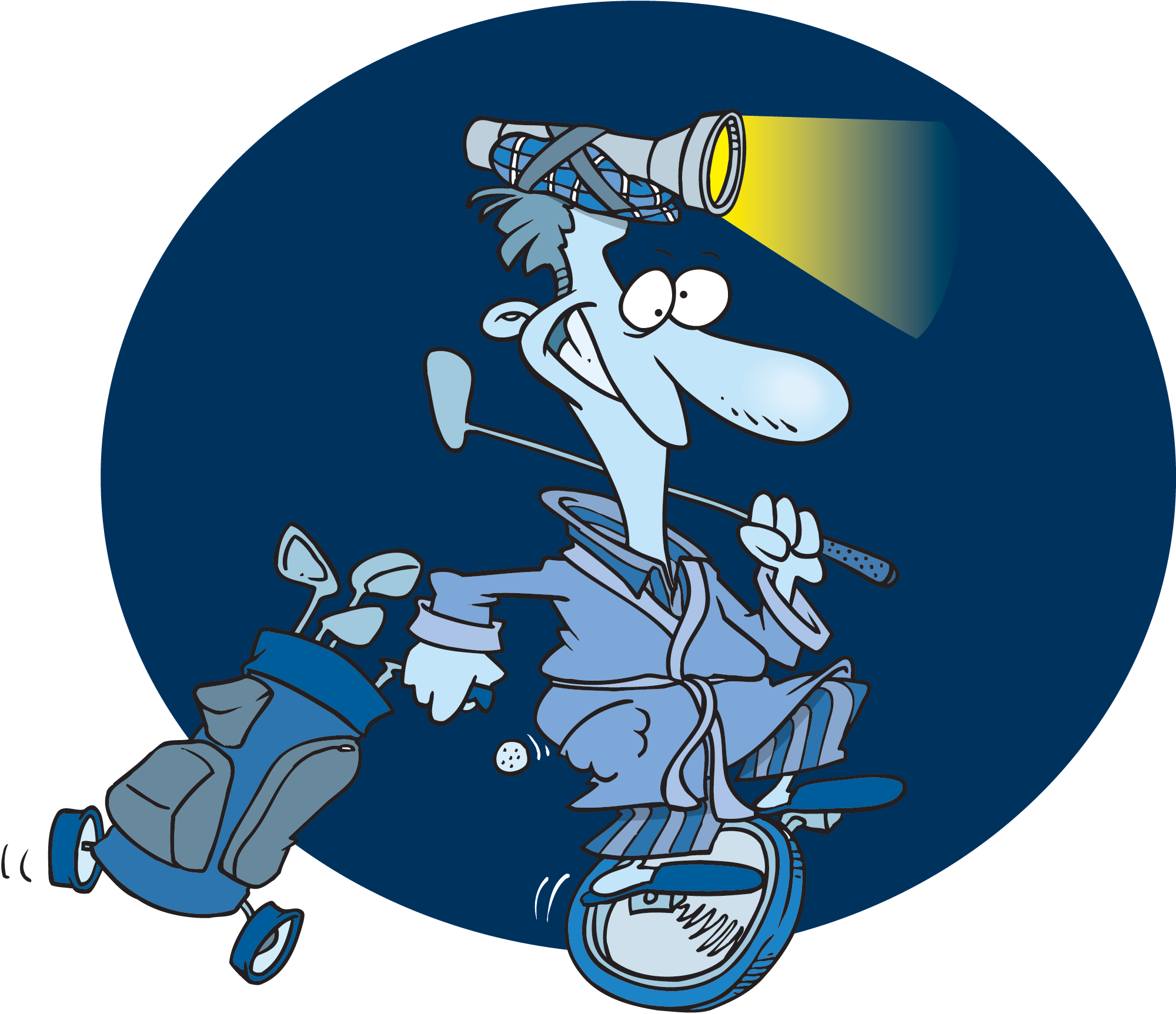 Golf1 - Night Golf Clip Art (2000x1725)