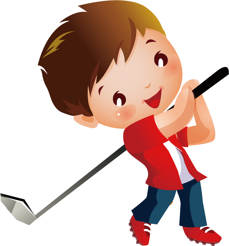 Miniature Golf Child Golf Course Clip Art - Junior Golf Clip Art (1000x1000)