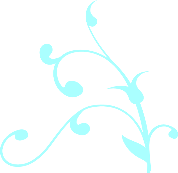 Blue Flower Border Svg Clip Arts 600 X 584 Px - Tree Branch Clip Art (600x584)