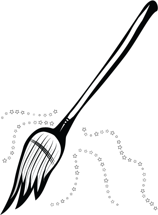 Free Clip Art, Witch Broom Clip Art, Vector Clip Art, - Icon (612x792)