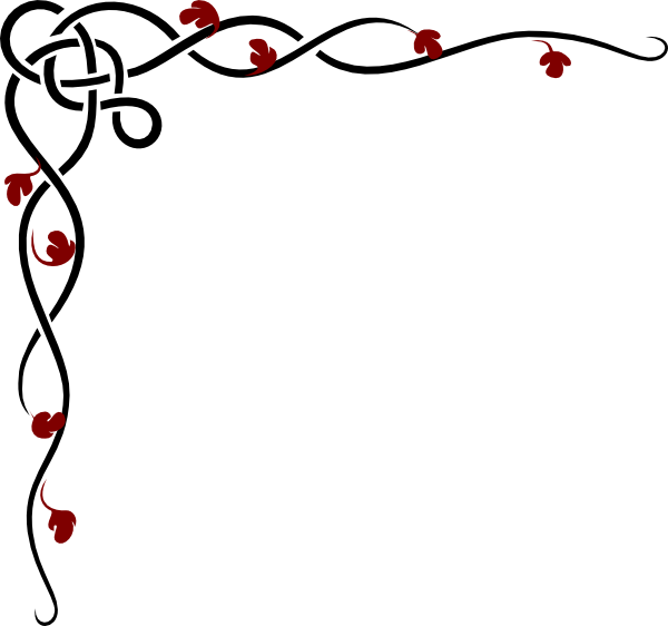 This Free Clip Arts Design Of Pink Blue Flower Border - Design For Border Line (600x562)