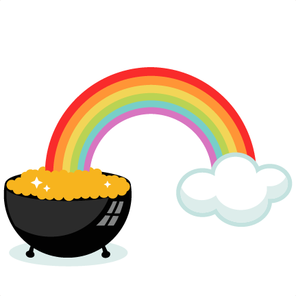 Pretentious Rainbow And Pot Of Gold Clipart With Svg - Pretentious Rainbow And Pot Of Gold Clipart With Svg (432x432)