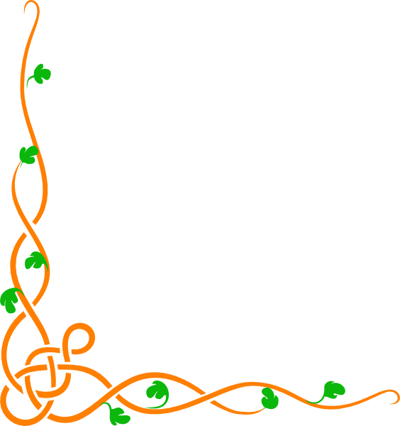 This Free Clip Arts Design Of Border Png - Gold Vines Border Png (564x600)