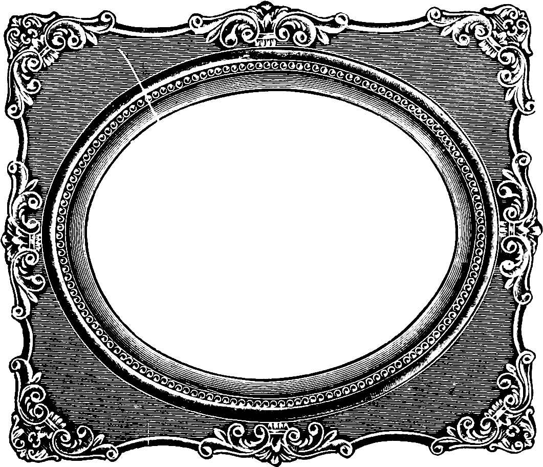 Fancy Oval Frame Clip Art Clipart Panda Free Clipart - Vintage Photo Frame Clipart (1070x942)