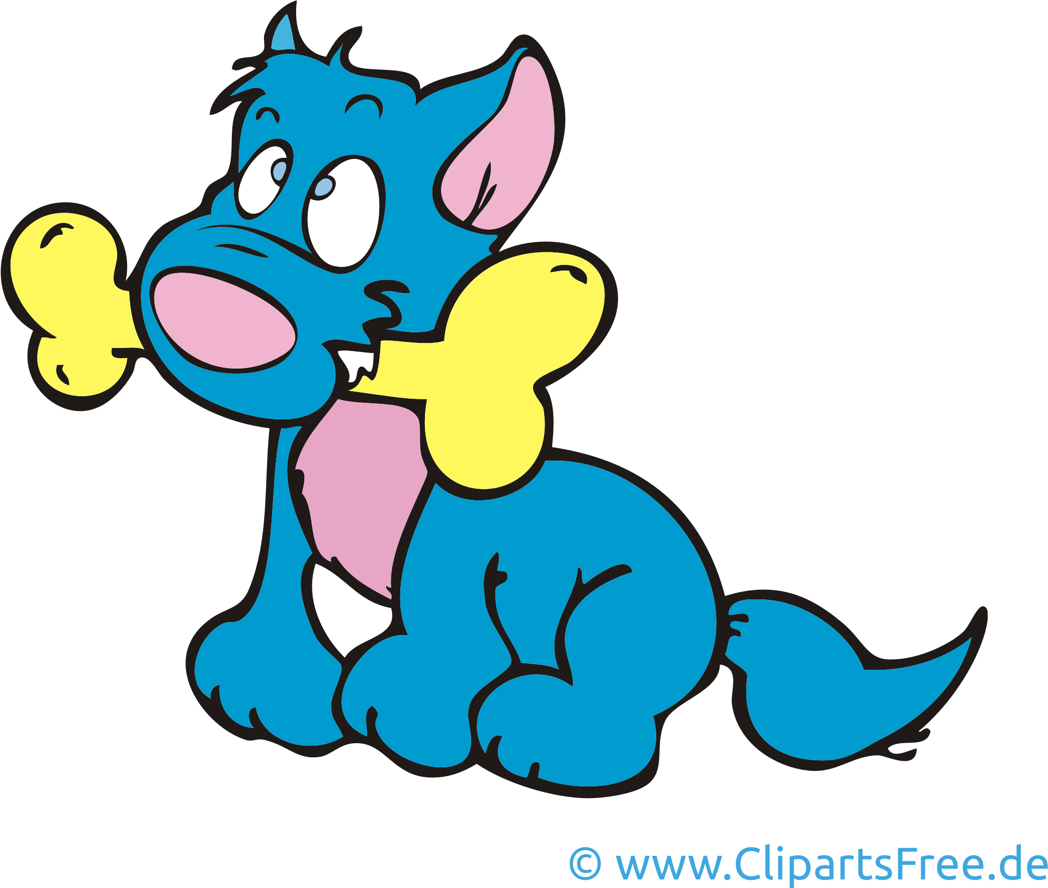 Hund Mit Knochen Clipart, Bild, Cartoon, Grafik Kostenlos - Dog (2268x1984)