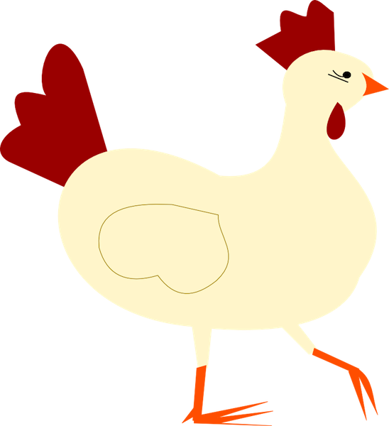 Free Scrap Hen Png - Chicken Clipart Transparent Background (548x600)