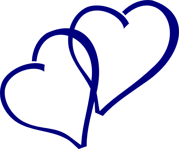 Blue Hearts Svg Clip Arts 600 X 498 Px - Blue And Purple Heart (600x498)