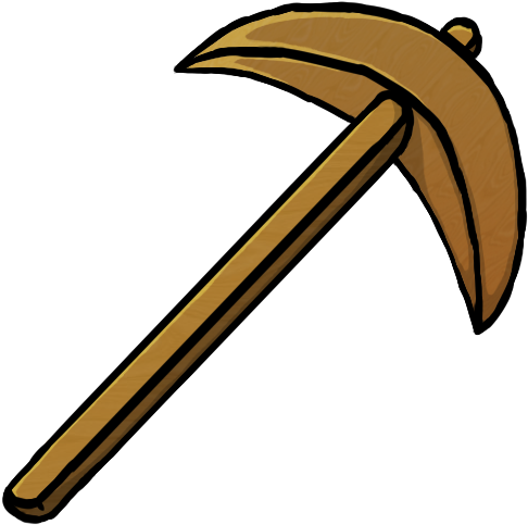 Wooden Pickaxe Icon - Pick Axe Clip Art (512x512)