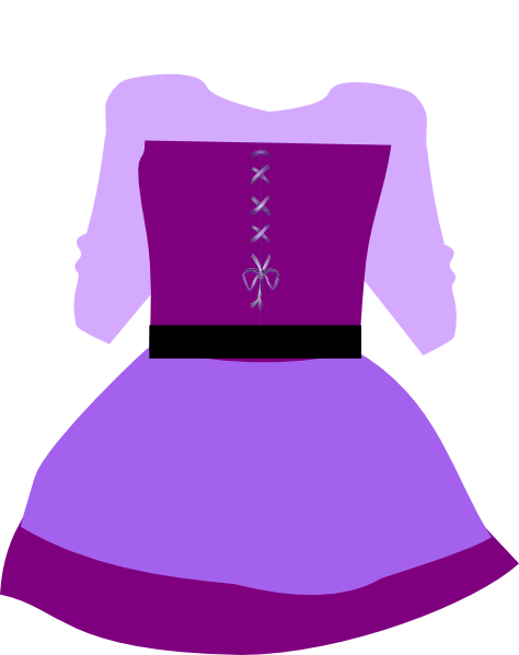 Purple Dress Clip Art (474x599)
