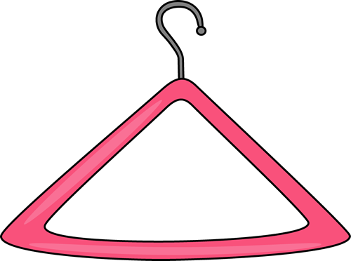 Pretty Clipart Hanger - Pink Hanger Clipart (500x372)