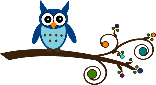 Free Owl Clipart Downloads - Owl On Branch Clipart (600x325)