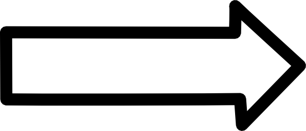 Right Arrow Outlined Png, Svg Clip Art For Web - Clip Art Arrow Right (600x257)