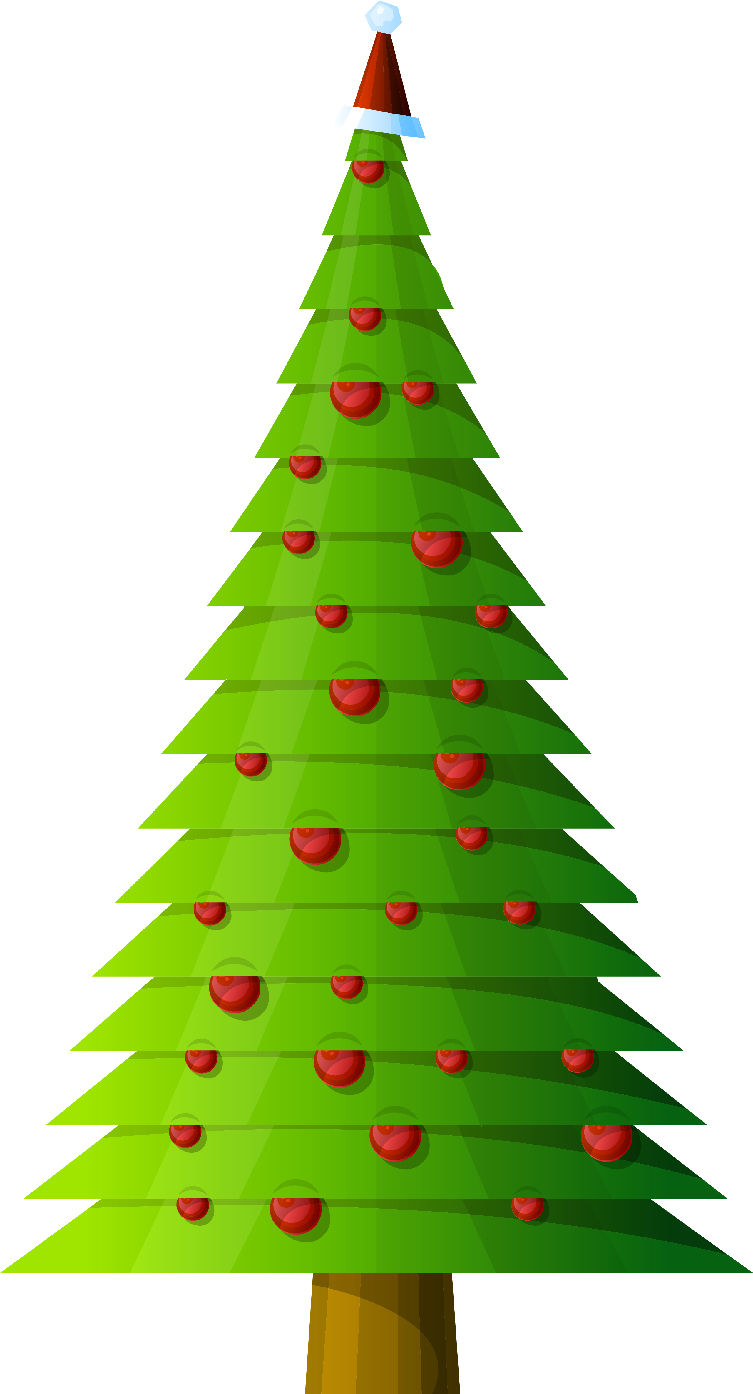 Christmas Tree Modern Style Transparent Png Clipart - Clip Art Tall Skinny Christmas Tree (2915x4917)