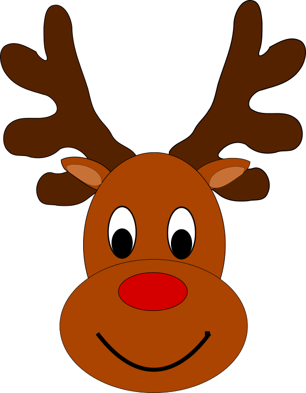 Darmowe Materiały Do Pobrania - Renifer Rudolf Rysunek (596x766)