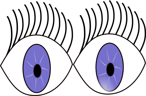 Eyes Clip Art At Clker - Eyes Wide Open Cartoon (600x396)