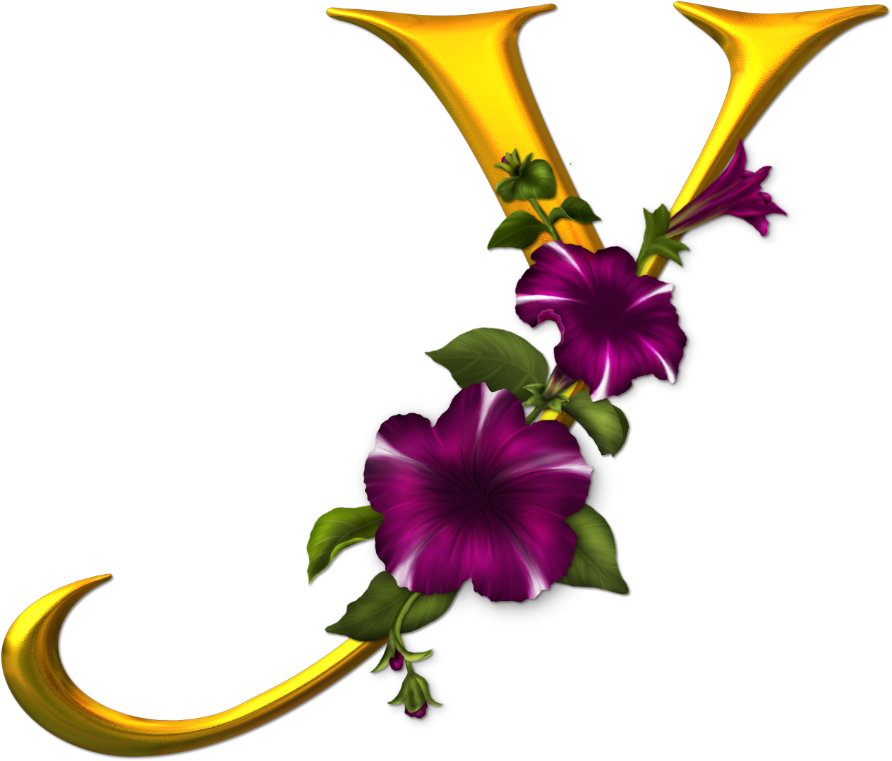 Marcos Gratis Para Fotos, Marcos Gratis, Frame Free, - Alfabeto Dorado Con Flores Rosas (1264x1079)