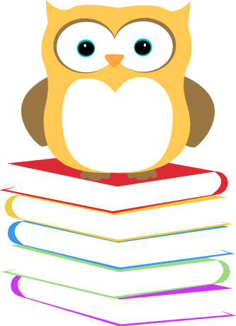 Owl Sitting On A Stack Of Books - Owl Sitting On A Book (333x460)