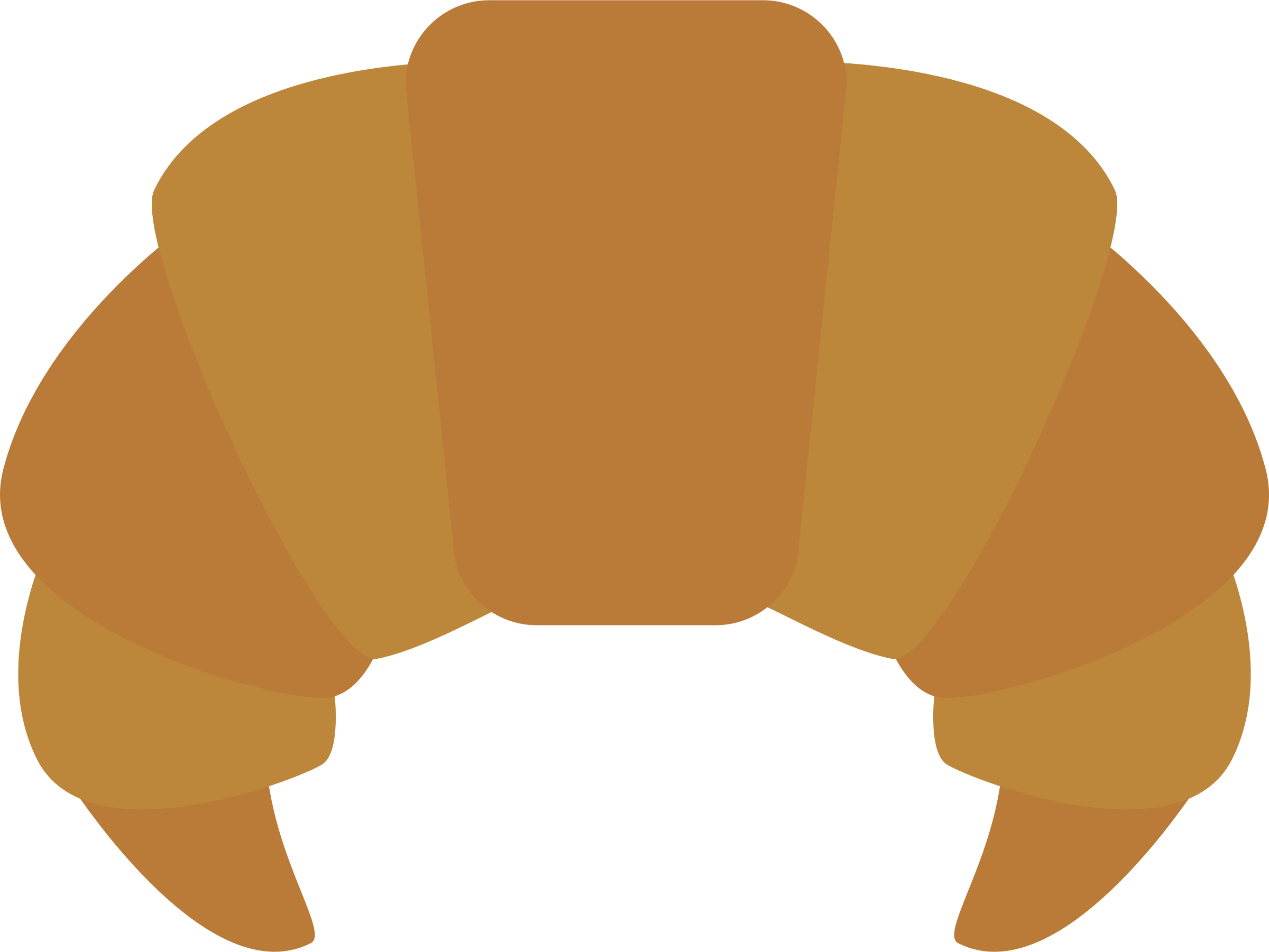 Big Image - Croissant Clip Art (2400x1802)