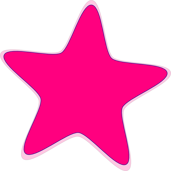 Free Color Star Cliparts, Download Free Clip Art, Free - Pink Star Transparent Background (594x595)