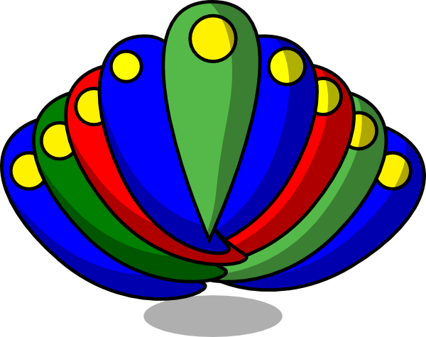 Peacock Feather Primary Colors Clip Art - Peacock Clip Art (600x475)